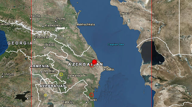 Землетрясения магнитудой 4,5 и 5,0 произошли в Азербайджане