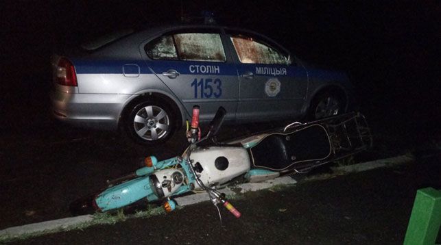 Мотоциклист-бесправник с 4,8 промилле задержан в Столинском районе