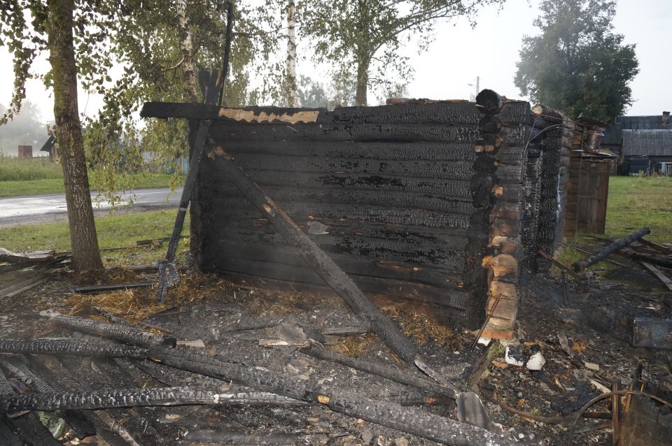 Пожар в деревне Марковка