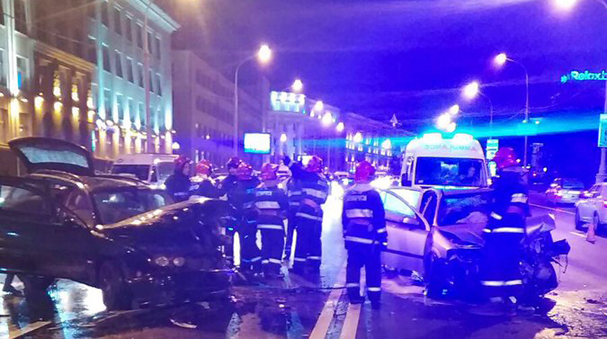 ДТП с участием нескольких автомобилей произошло в районе Академии наук в Минске