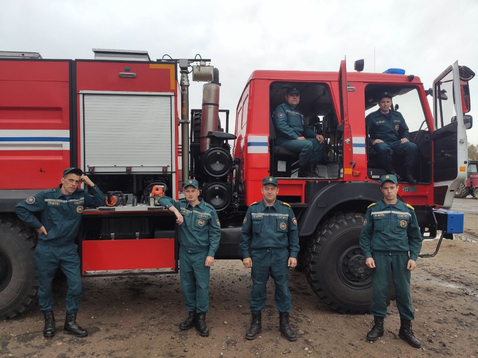 Слаженная работа пожарного аварийно-спасательного поста в а/г Забелышин