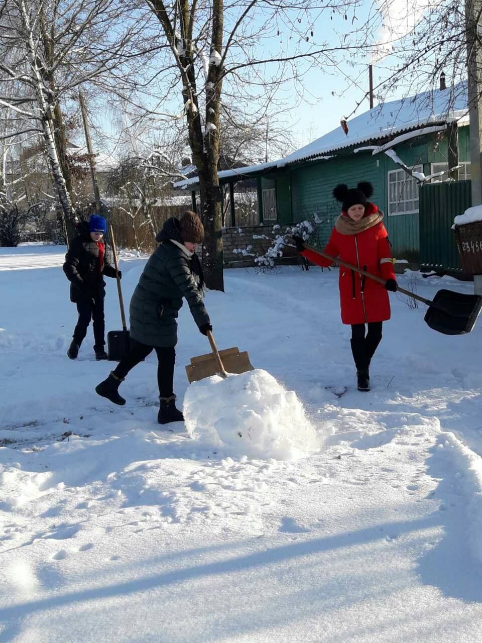В Хотимске профсоюзы присоединились  к акции  «Уберем снег  вместе».