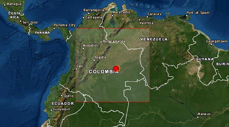 В Колумбии произошло землетрясение магнитудой 5,1