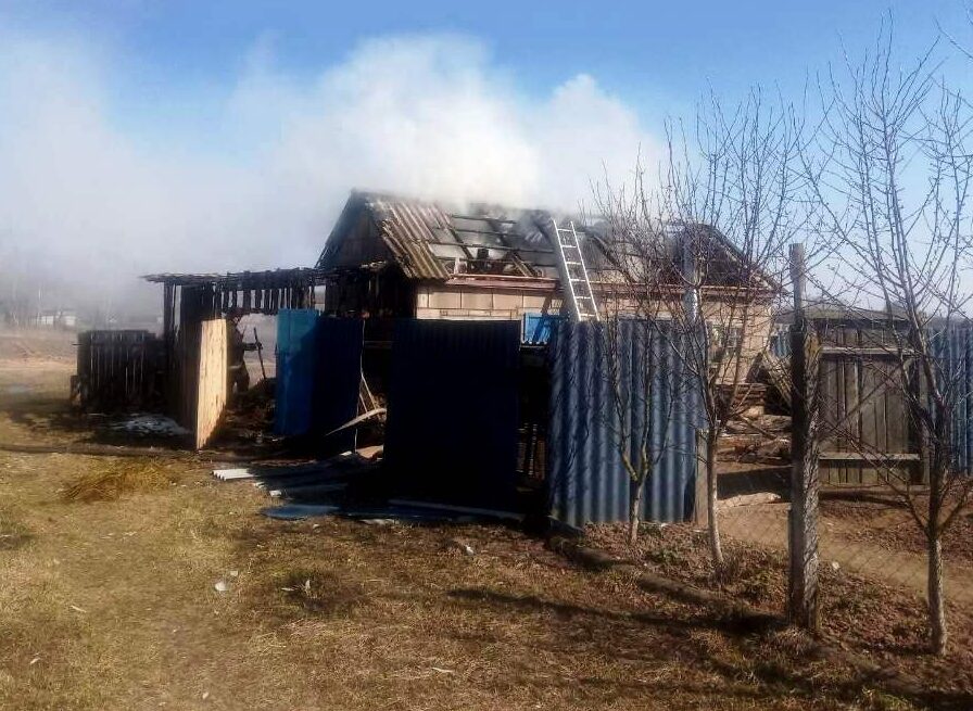 В Хотимске произошел пожар