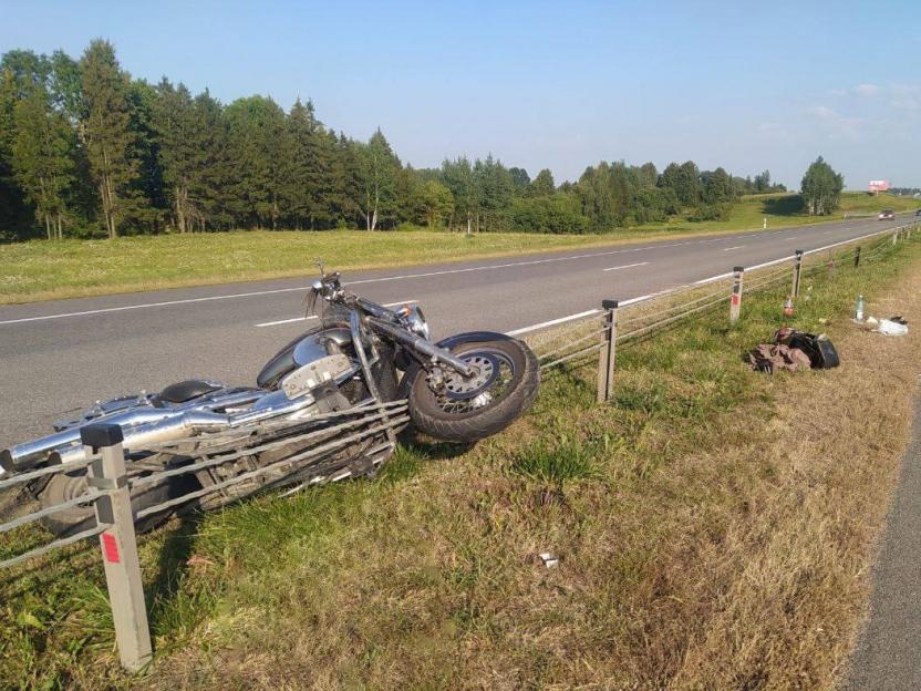 В Могилевском районе мотоциклист не справился с управлением – он в больнице